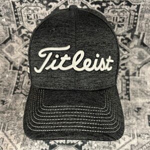 Titleist New Era Pro V1 Foot Joy Golf Fitted Hat Size M/L Heather Charcoal Gray